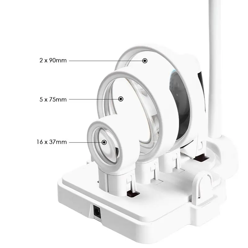 GYTB Us Plug 3 объектив Настольный Многофункциональный 2.5X 5X 16X сварки Led настольная лупа с лампой Лупа пайки ремонт увеличительное до