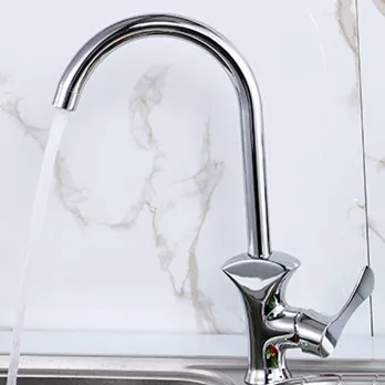 Free shipping Hot selling brass kitchen faucet with polished chrome kitchen sink faucet single handle kitchen