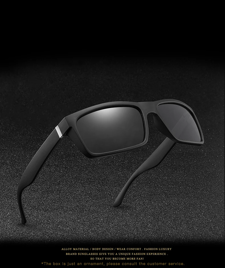 New Men Outdoor Driving Photochromic Chameleon Sunglasses Men Polarized Sun Glasses Square Sunglasses Leisure Sunglasses