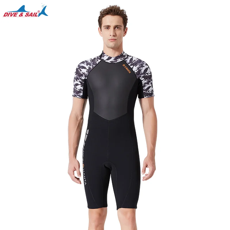 

women/men 1.5MM wetsuit One Piece spring Diving Suit short sleeve Surfing Rash Guard Snorkeling Scuba Swimsuit Wetsuits