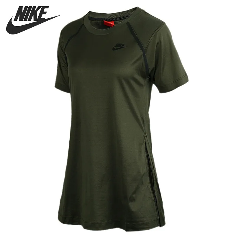 Новое поступление оригинальные женские футболки NIKE NSW TOP SS BND спортивная одежда с