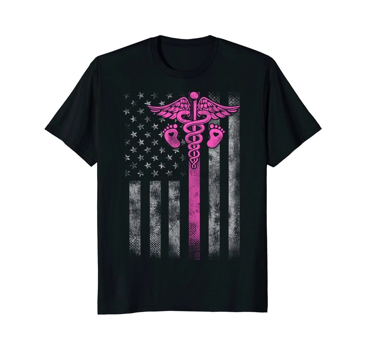 Nicu Nurse US Flag T-Shirt | Мужская одежда