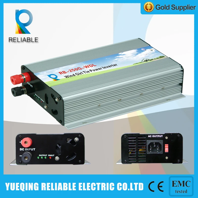 Reliable 250W WDL 10.8V 30V,22V 60V Wind grid tie power inverterin