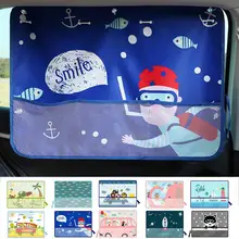 Автомобильный солнцезащитный козырек для бокового окна с сетчатым карманом, регулируемый солнцезащитный козырек от солнца, солнечная УФ-защита, летний авто-Стайлинг