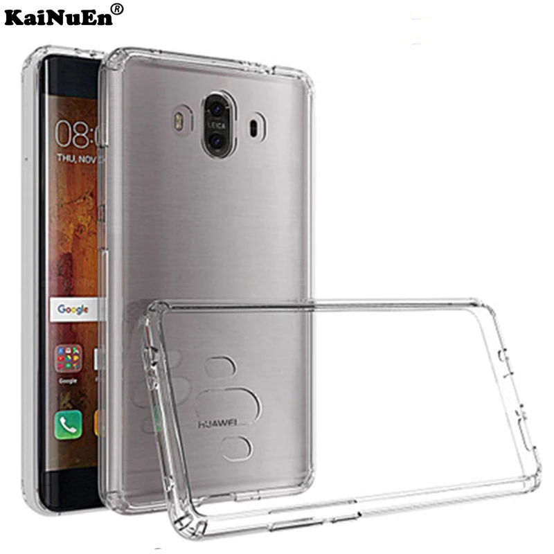 kainuen luxury transparent back coque cover case for huawei mate 10 pro silicon silicone phone Protective High Quality |