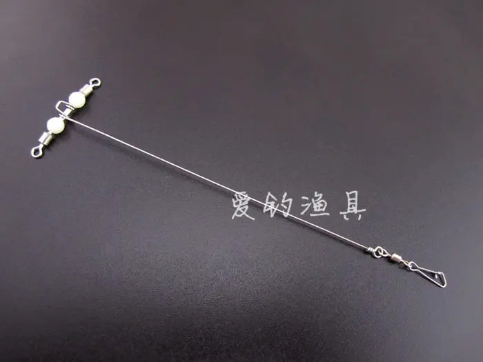 

5pcs T-shape Cross-line Luminous Beads Balance With Swivel And Snap