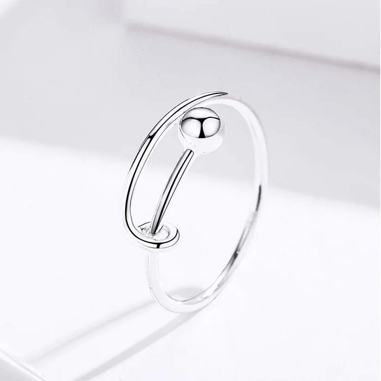 WOSTU кольцо в минималистическом стиле, серебро 925 пробы, регулируемый размер, кольцо для женщин, обручальное, роскошное ювелирное изделие FIR520