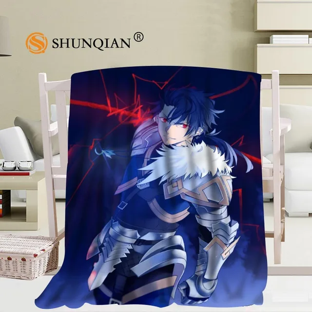 Custom Anime Boy Blanket Soft Fleece DIY Your Picture Decoration
