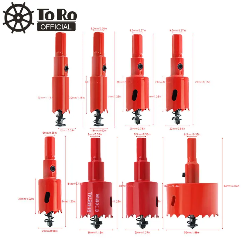 Toro 30 Millimetri Foro Seghe Lama M42 Bi-Metal Hole Seghe Di Perforazione Hole Cut Tool Con Seghe Dente E Molla Per Piastra Pvc/Lavorazione Del Legno