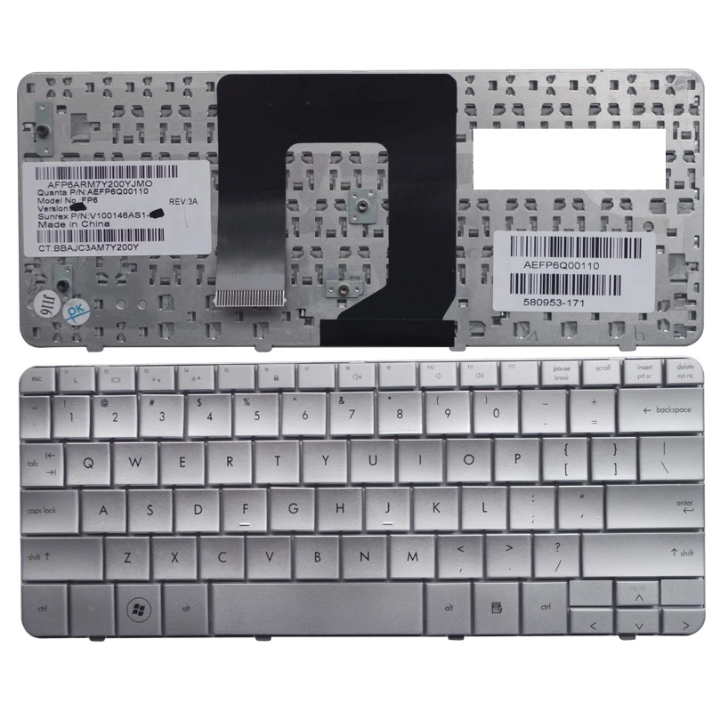 English laptop keyboard FOR HP Pavilion DM1-1000 DM1 dm1-1027tu DM1-1005TU Silver US