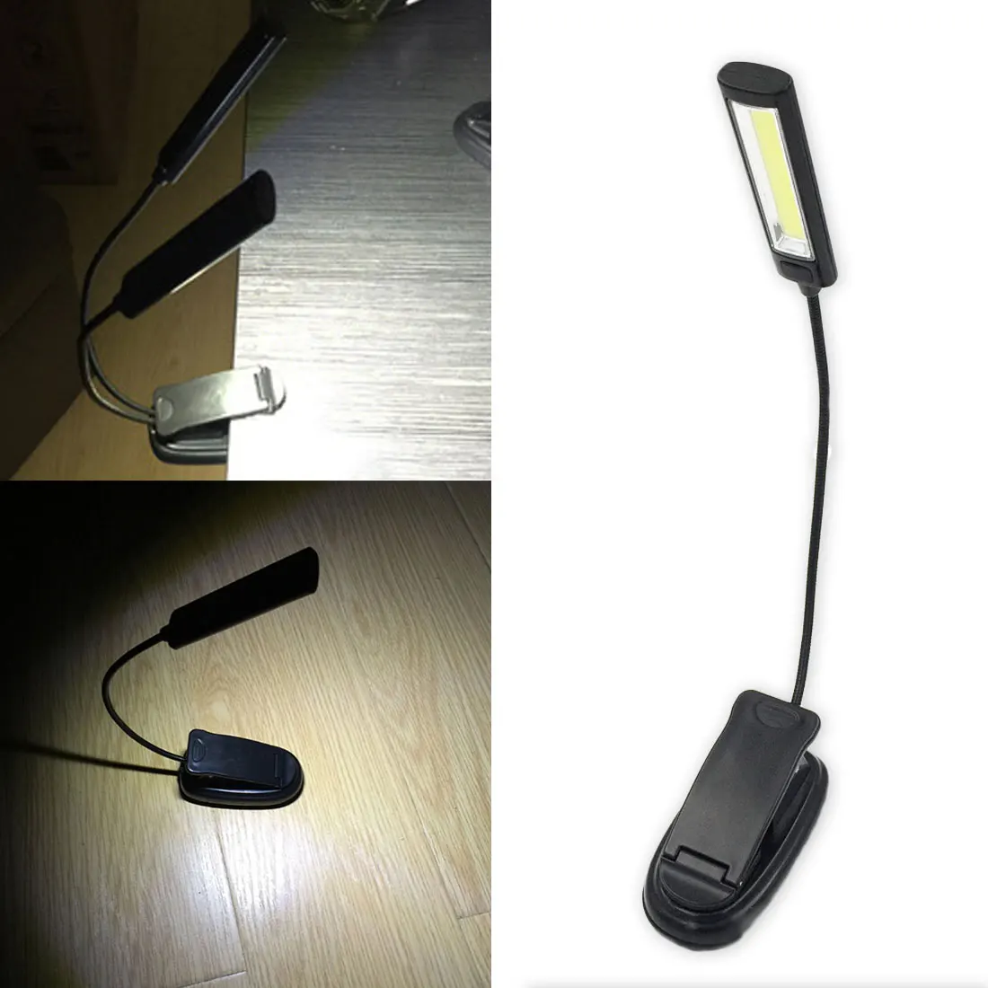 Clip-on Book Reader Reading Lamp Flexible Book Light Lamp White Color Booklight LED Ebook Light Convenient For Kindle Note