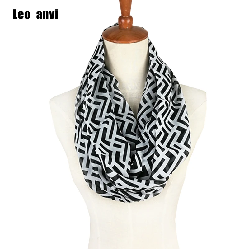 

Fashion Female letter Stripe Dot Ring Scarf Woman Spring Autumn Silk Infinity Scarves Chevron Print Loop Shaw