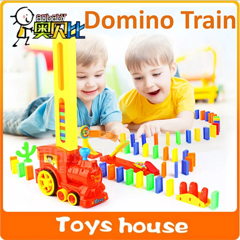 2016 New Automatic placement Domino Electric Train Model 
