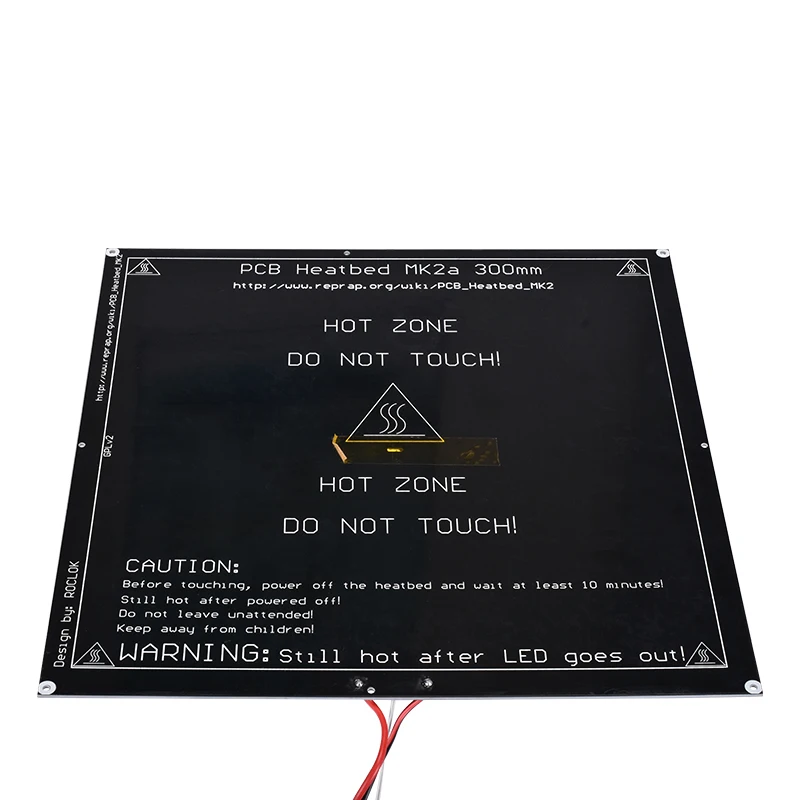 1 шт. MK2A Тепловая кровать 300*300*2,0 мм 12 В RepRap RAMPS 1,4+ светодиодный резистор+ кабель+ термисторы для Mendel для 3D-принтера MK2B