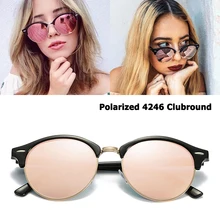 JackJad модные классические 4246 Clubround стильные поляризованные солнцезащитные очки унисекс винтажные новые брендовые дизайнерские солнцезащитные очки Oculos De Sol