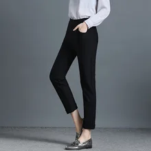 Corredores Sweatpants Calca Feminina Primavera Das Mulheres de Cintura Alta Estiramento Plus Size Slim Fit Casuais Calças Compridas Calças de Algodão Coreano