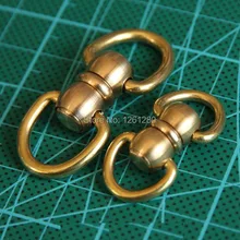 free shipping S style hook brass swivels D ring lock buckle handmade bag luggage accessories bag hanger diy hardware craft part