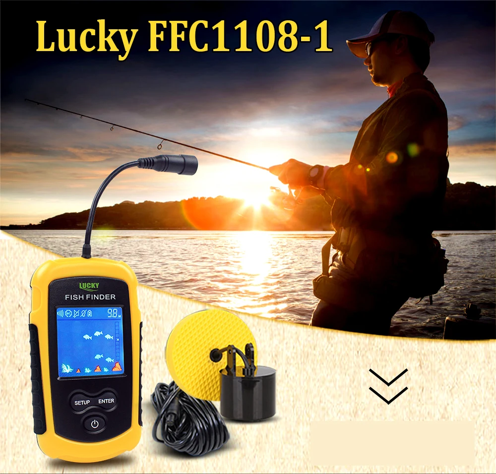 Lucky FFC1108-1 Проводной эхолот для рыбалки эхолот эхолот для рыбалки fish finder sonar for fishing эхолоты fishfinder эхолот лаки lucky эхолоты для рыбалки Lucky с цветным дисплеем глубина сканирования до 100 м