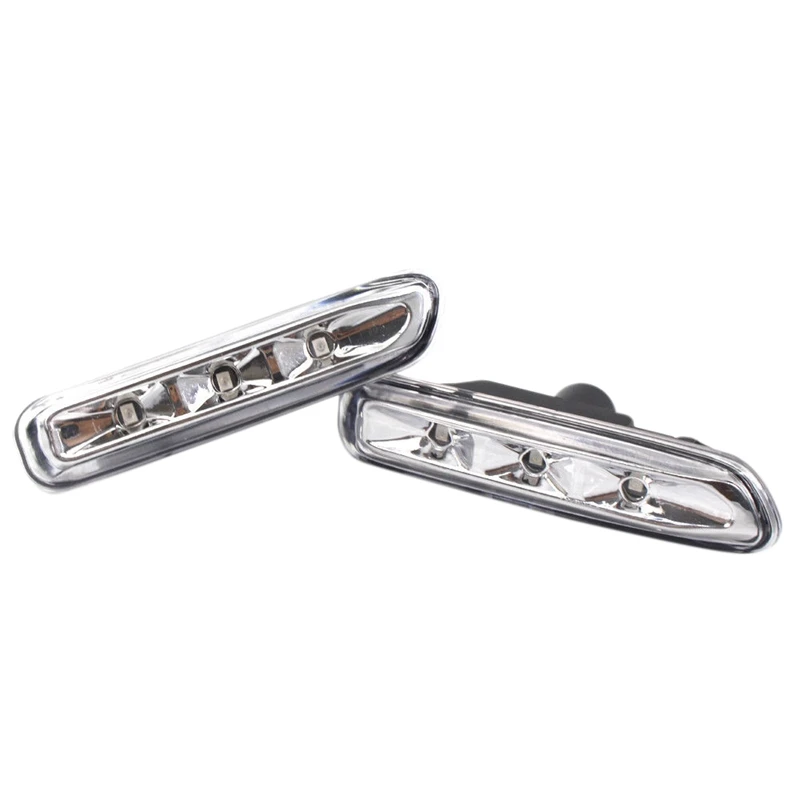 

2 Pcs Clear Lens LED Side Marker Car Lights For BMW 3 Series E46 4Door 1999~2001