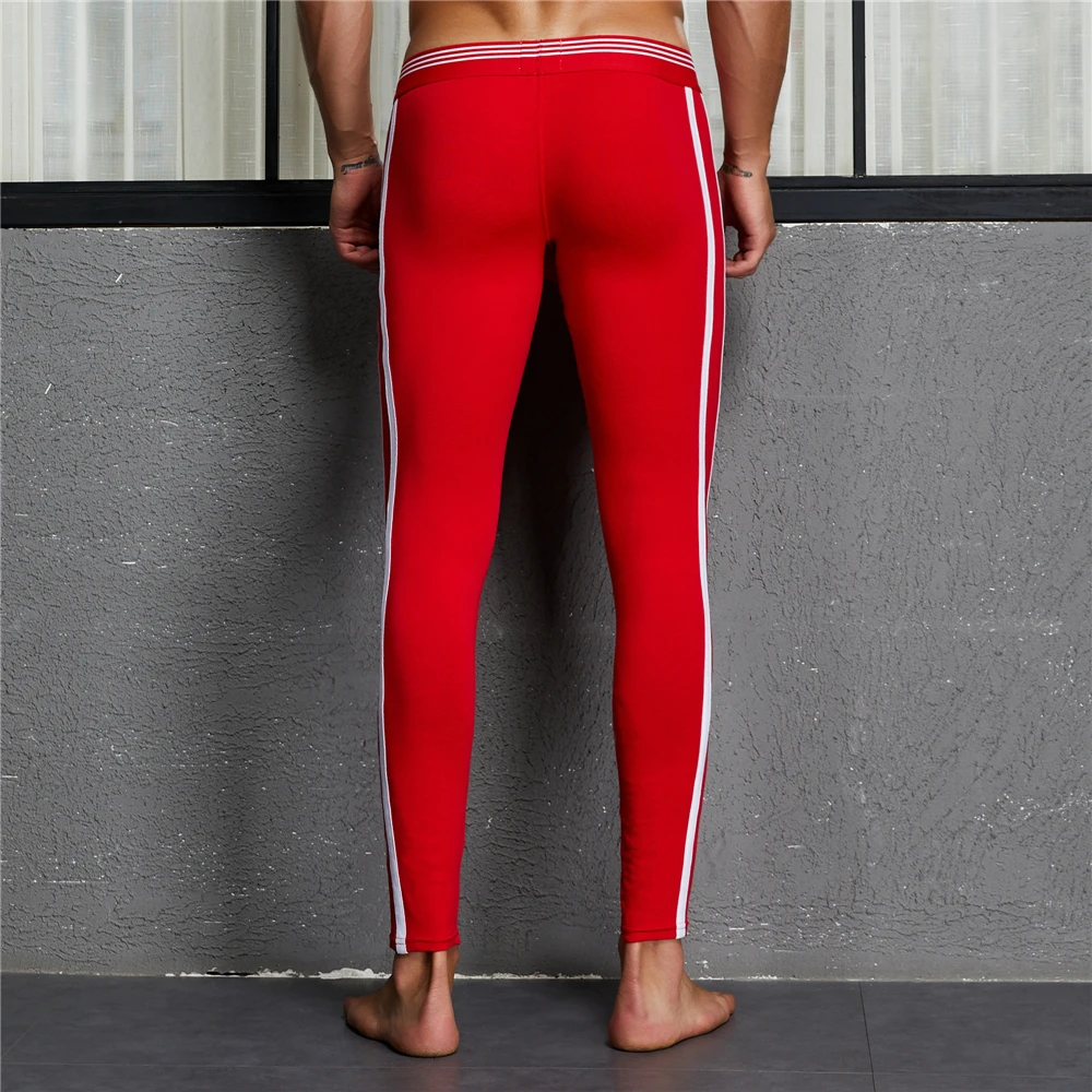 GANYANR Sports Leggings Running Tights Men Basketball Compression Pants Fitness Gym Athletic Jogging Winter Sexy Pouch Yoga Gay