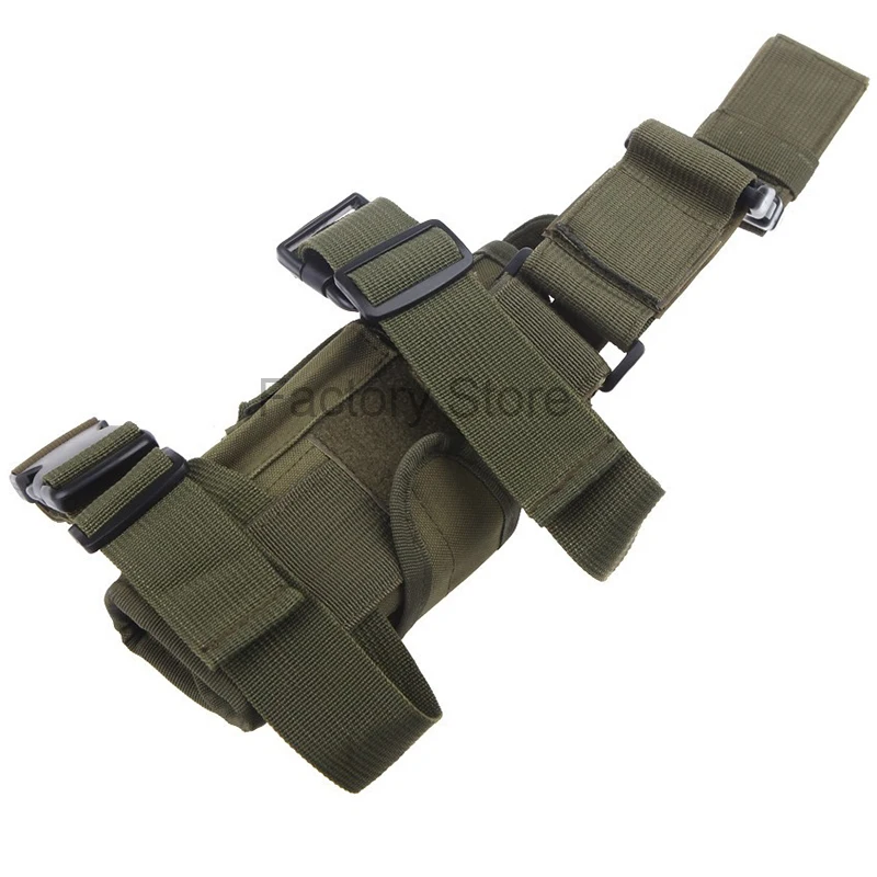 Тактическая нейлоновая кобура Tornado для ног, Черный Армейский зеленый кобуры, Регулируемый пистолет, пистолет, сумка