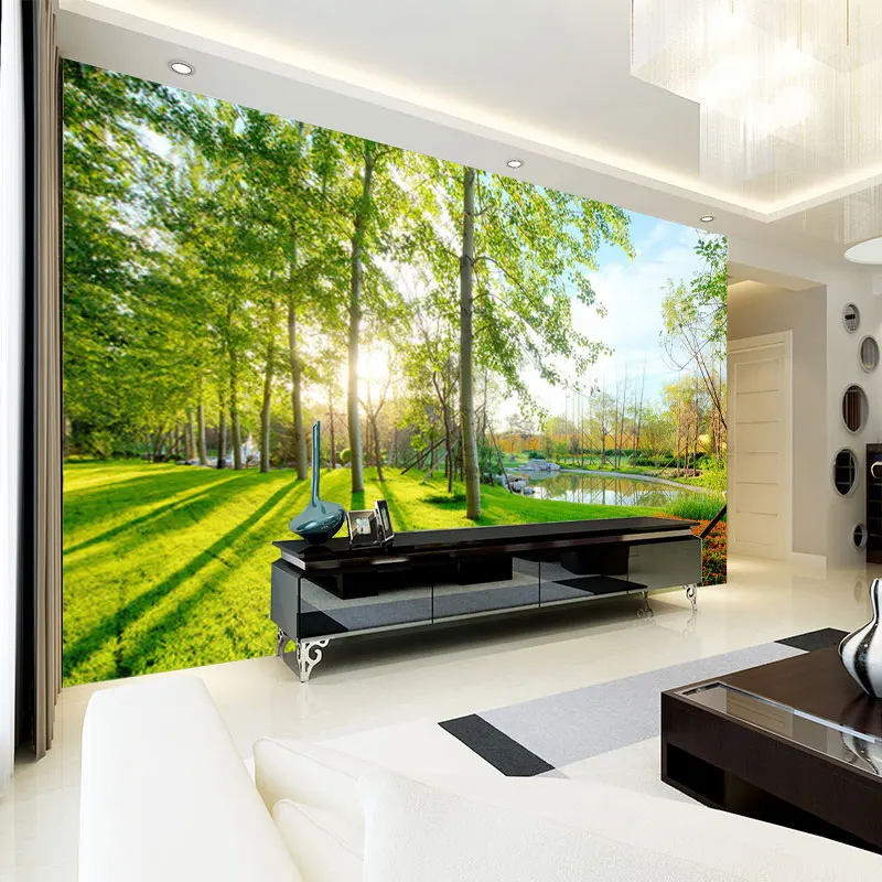 Living Room 3d Wallpaper aliexpress : buy nature landscape sunshine forest wall mural Living Room 3d Wallpaper aliexpress : buy nature landscape sunshine forest wall mural