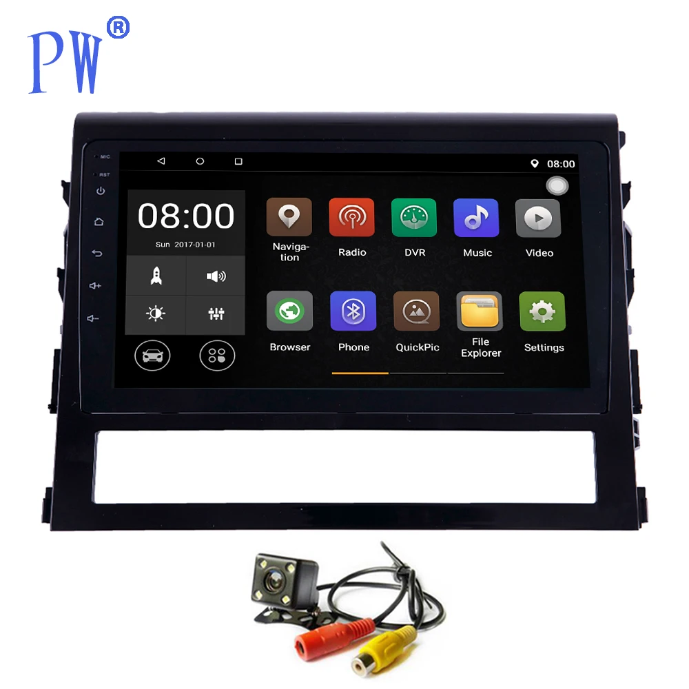 

Android 7.1/8.0 Car Radio GPS Navigation Player for Toyota Land Cruiser 2016 2017 Car Stereo Head Unit Vehicle Navi with Wifi BT