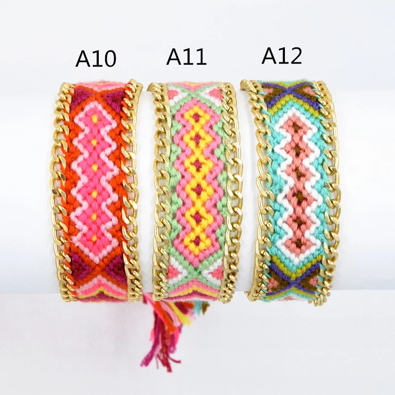 Браслет дружбы ручная работа плетеная веревка хиппи, бохо вышивка хлопок браслеты дружбы для женщин и мужчин Горячая