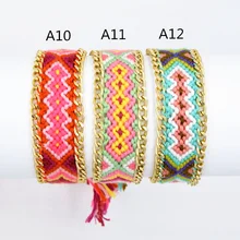 Браслет дружбы ручная работа плетеная веревка хиппи, бохо вышивка хлопок браслеты дружбы для женщин и мужчин Горячая