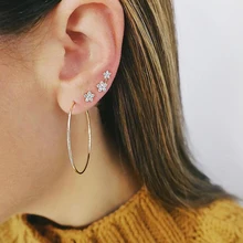 3 шт./компл. звезда с открытыми пальцами украшенные цветами и кристаллами, серьги со шпилькой, для Для женщин Золотой Цвет Чешские стразы серьги Летний пляж ювелирные изделия