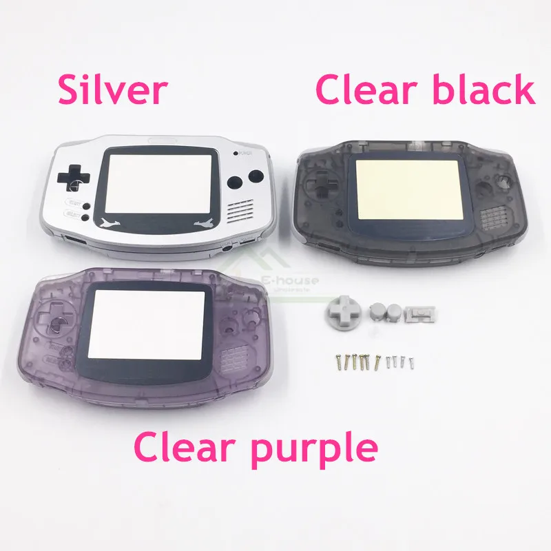 

E-house 5pcs Silver Color Housing Shell Case Cover Skin replacement for Gameboy Advance for GBA Game Console