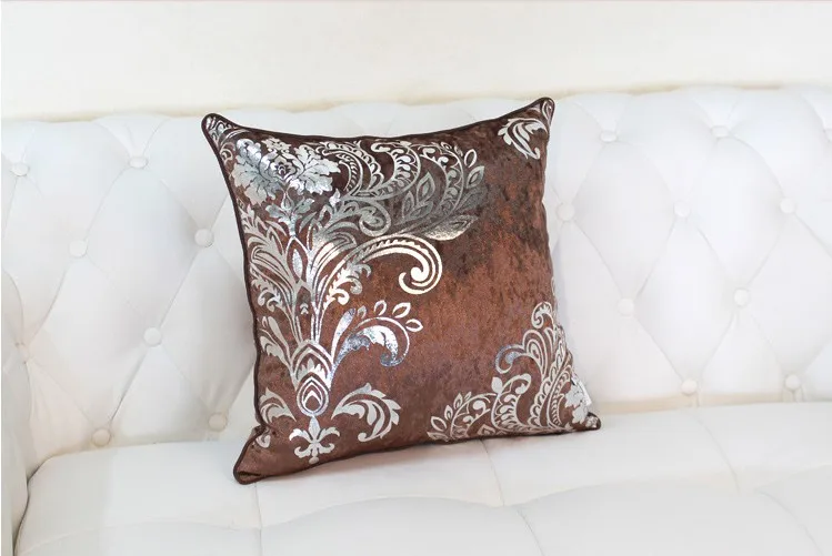 Роскошная бронзовая бархатная декоративная наволочка для подушки с кисточками, велюровая декоративная наволочка, декоративная наволочка