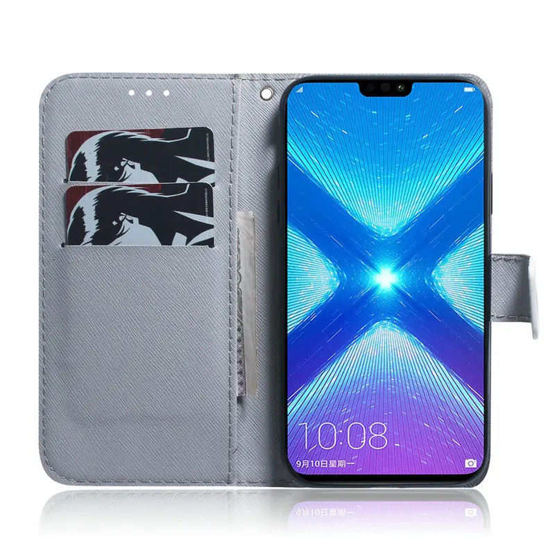 6,5 ''Honor8X защитный чехол huawei Honor 8X чехол Funda Honor X8 JSN-L21 откидная крышка милый узорный кошелек для Hono 8 X Coque