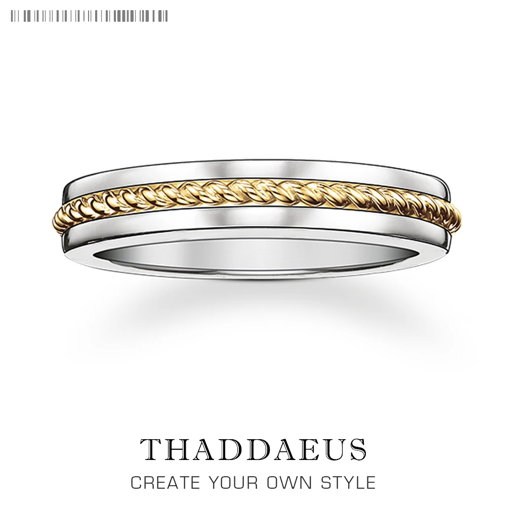 

Band Ring Gold Color Rope,Thomas Style Soul Jewelry Good Jewerly For Men & Women,2017 Ts Gift In 925 Sterling Silver