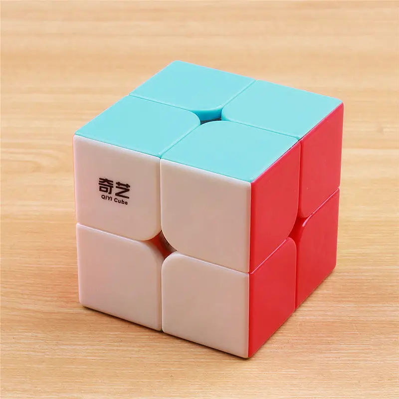 QIYI QIDI 2X2X2 магический скоростной куб Карманный STICKERless PUZZLE cube PROFESSIONAL 2x2 скоростной куб Обучающие забавные игрушки для детей