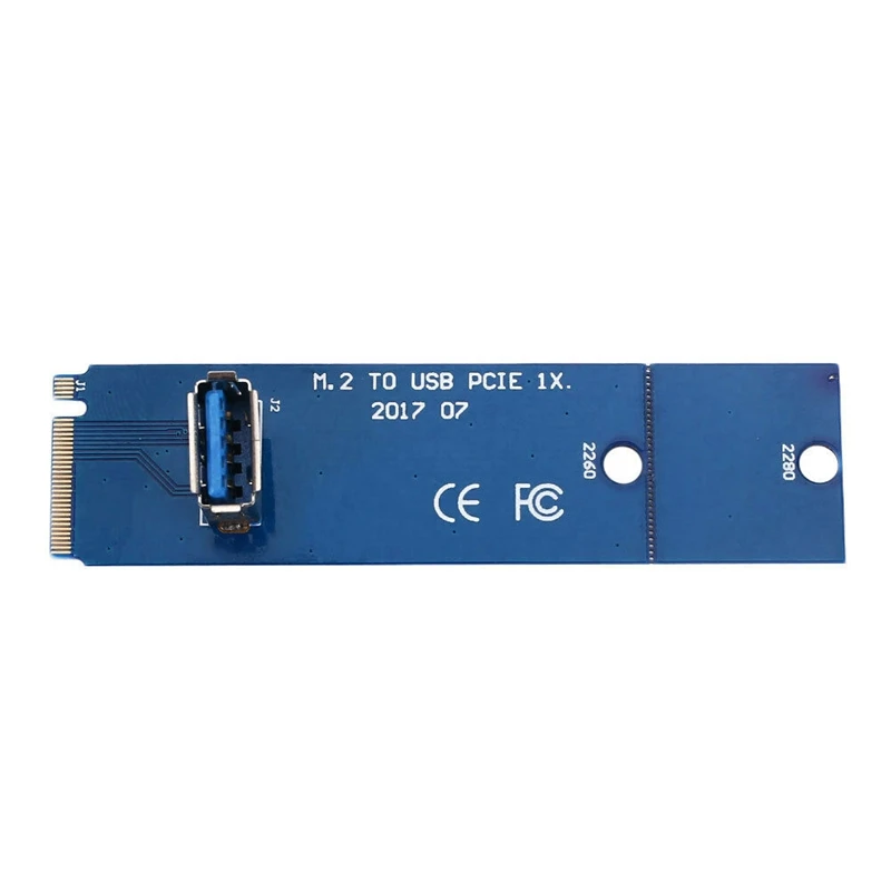 

HOT-M.2 To Usb3.0 Pci-E 16X Slot Riser Card Vga Expansion Cable Line Blue