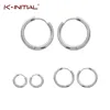 Kinitial New Hoop Earrings  Simple Smooth Circle Earrings Basketball Brincos Loop Earrings for Women Piercing Jewelry Oorbellen ► Photo 1/6