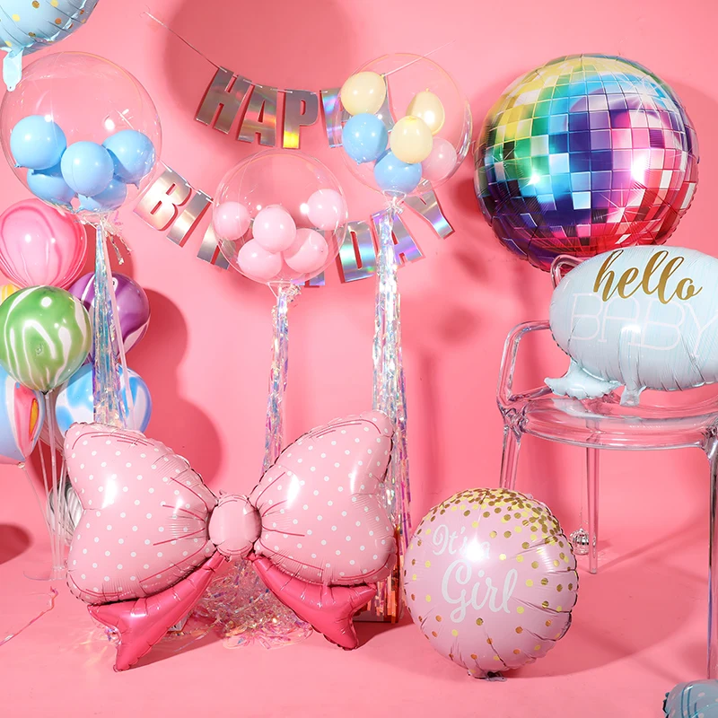 ベビーシャワー箔風船女の赤ちゃんの男の子それのitの少年ハローベビーヘリウムバルーン弓ballonnen子供パーティー風船 Ballons Accessories Aliexpress