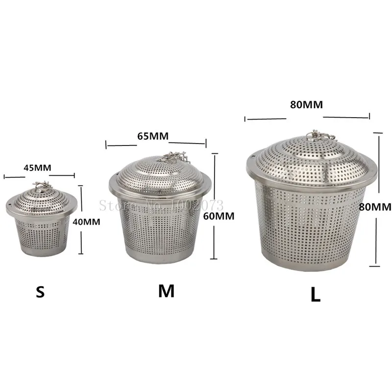 Homebrew Stainless Steel Hop Steeper Herb Ball Dry Hopping Beer Hops Mesh Screen (2)