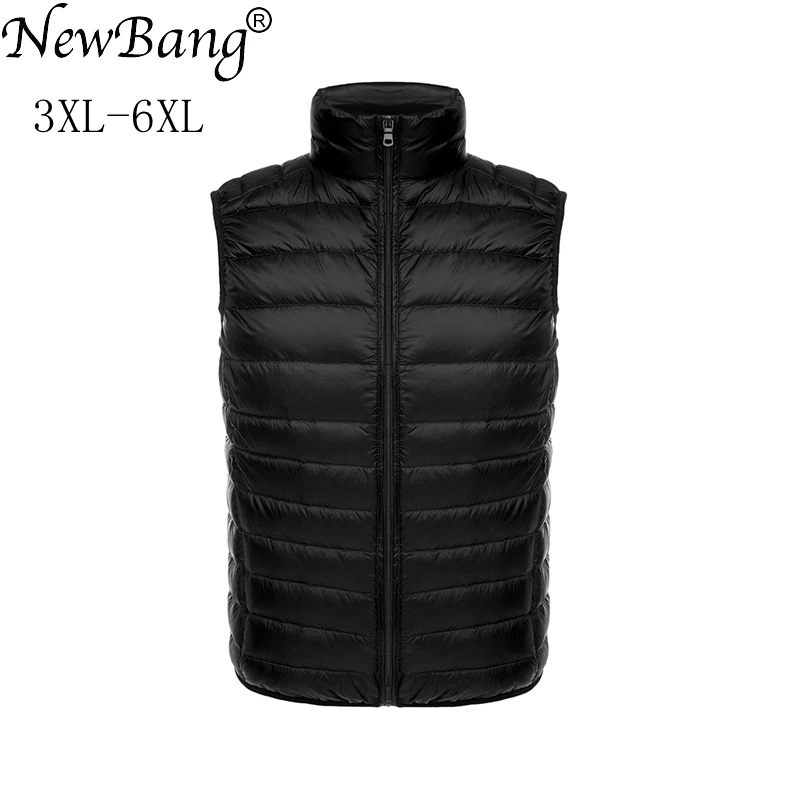 Бренд NewBang, большой размер, 6XL, ультра-светильник, жилет для женщин, плюс утиный пух, без рукавов, Женский светильник, вес, водонепроницаемый, портативное пальто