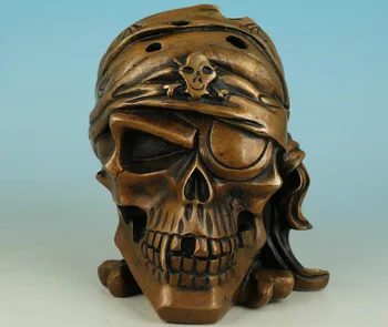 

Nice Chinese Old Bronze Collectable Handwork Carved Pirate Statue Pot