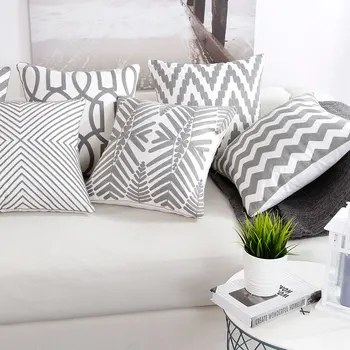 

Decorative Embroidered Cushion Covers Pillowcase Luxury Sofa Throw Pillows Pink Geometric Decoration Car 45*45cm 40557