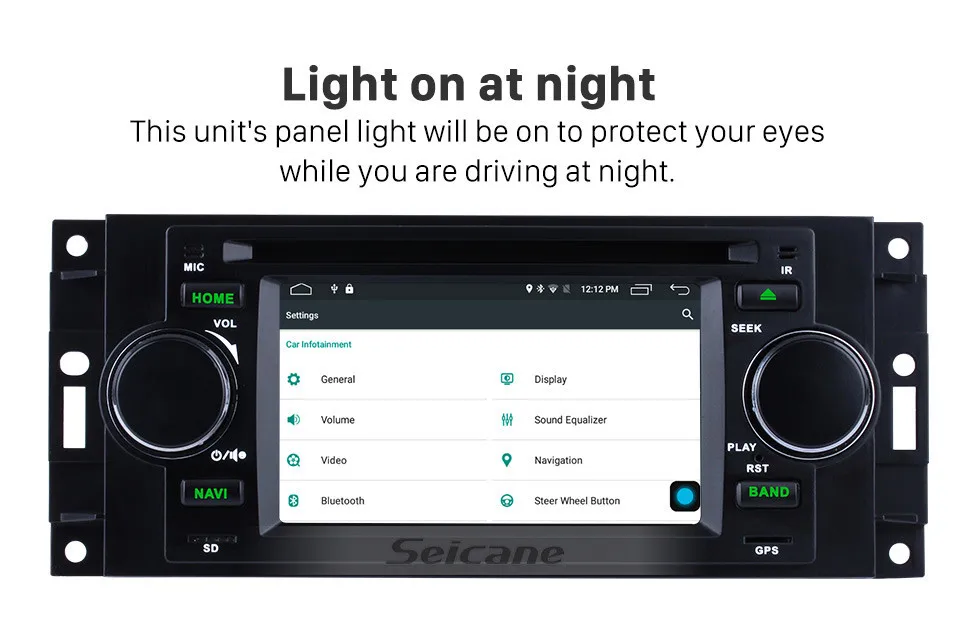 Best Seicane Android 8.1Car Radio DVD Player Multimedia GPS for Jeep Commander Compass Dodge RAM Chrysler 300 Wrangler Grand Cherokee 16