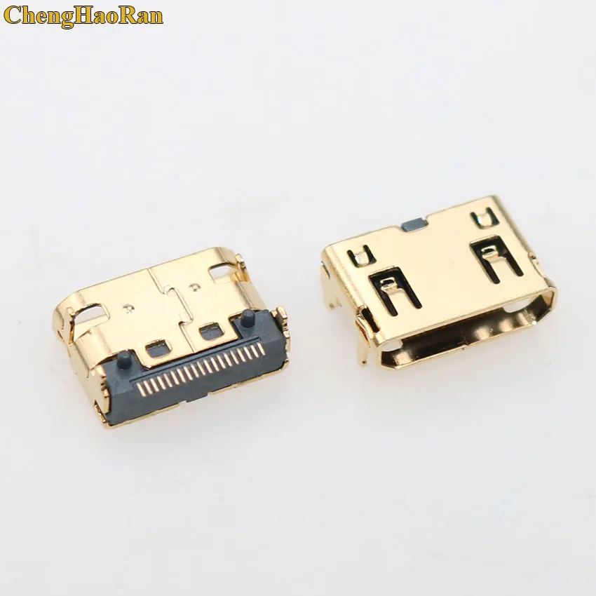 ChengHaoRan 1 шт. HDMI гнездовой разъем 19 контактов интерфейс данных 4 DIP Тип позолоченный