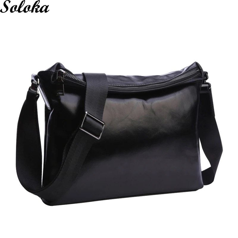 

1Pc Casual Business Genuine Leather Messenger Bag Large Capacity Shoulder Handbag Crossbody Bags Successful Men