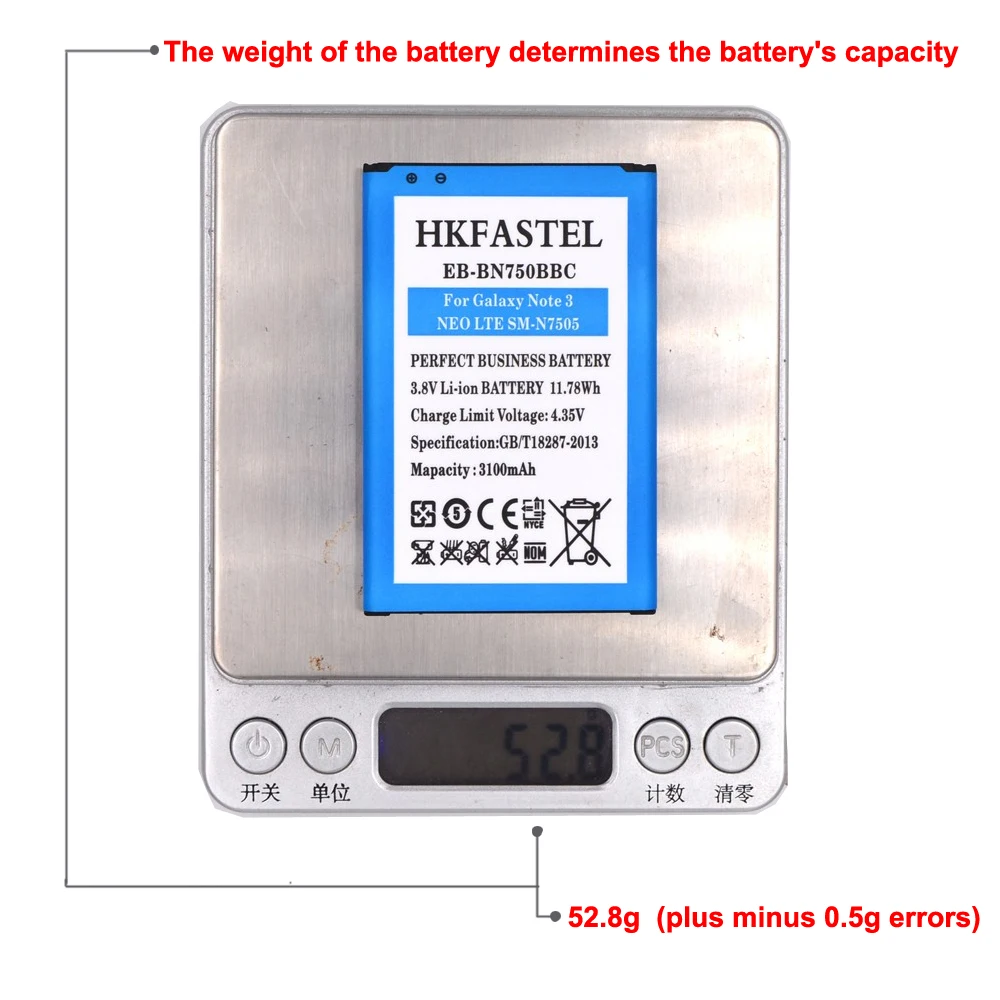 HKFASTEL EB BN750BBC оригинальный мобильный аккумулятор для samsung Galaxy Note 3 NEO LTE SM N7505 III Neo N750