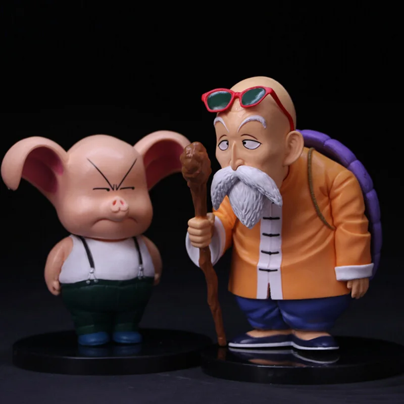 

2 Styles Japan Anime Dragon Ball Z Master Roshi Turtle Oolong Pig PVC Action Figures Model Doll Toys For Kids Gifts