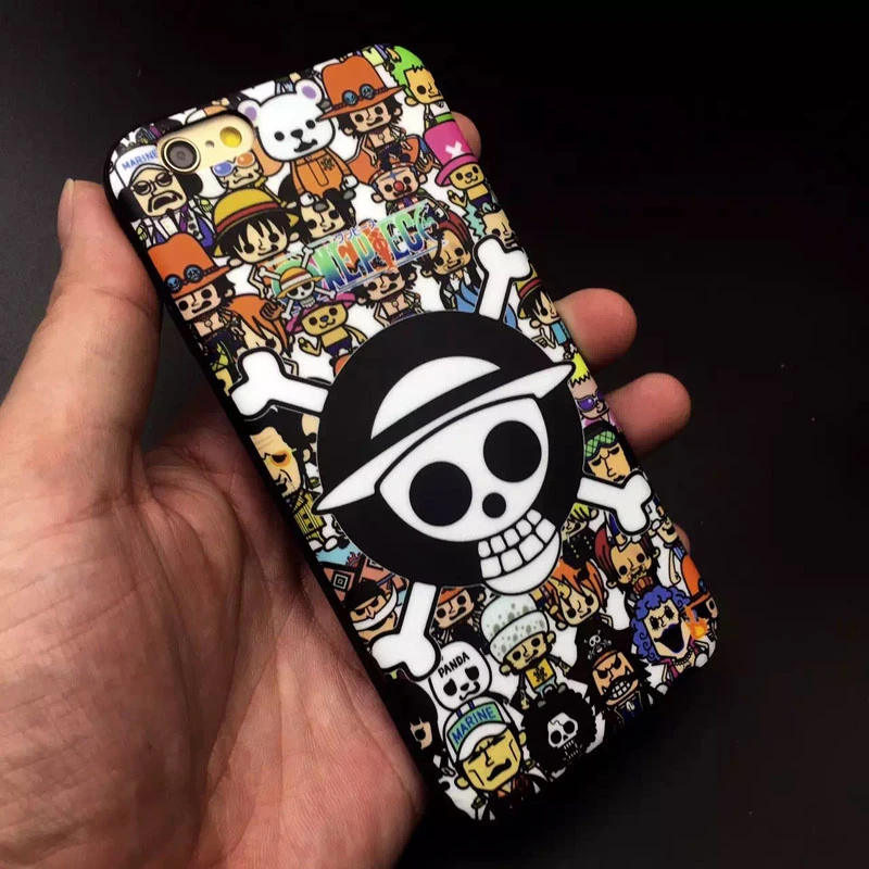 漫画 ワンピース アンチ 指紋ソフトゲルtpuカバーcapaパラfunda Carcasas Hoesje Iphone用8 7 6 6 Sプラス5 Sケースcoque For Iphone 5s Casefundas Carcasas Aliexpress