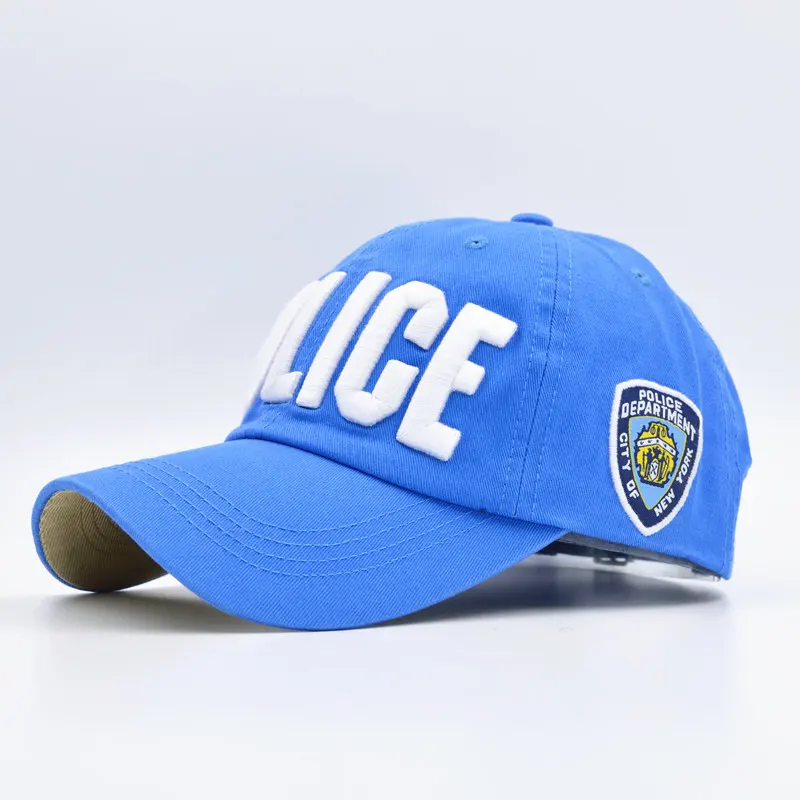 [NORTHWOOD] Высокое качество полиции шапки унисекс бейсболки мужские Snapback кепки s регулируемые Snapback для взрослых - Цвет: Sky blue