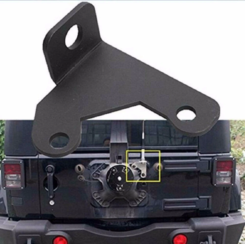 Car CB Antenna Mount Holder Bracket For 07 16 Jeep Wrangler JK Spare Tire  Carrier|bracket holder|bracket mountbracket antenna - AliExpress